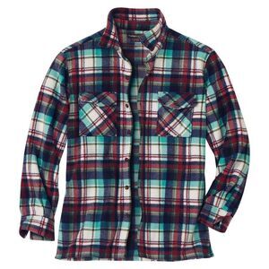 Atlas For Men Mens Checked Fleece Shirt / Multicolored